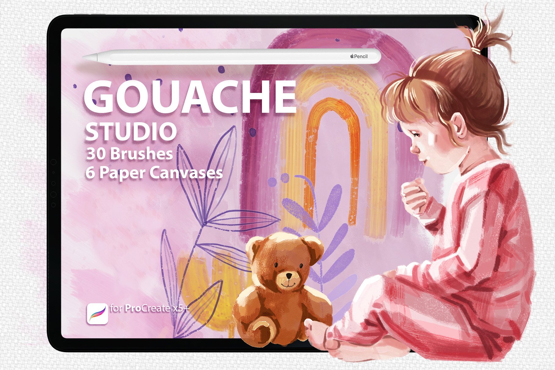 Gouache Brushes by PixelBuddha