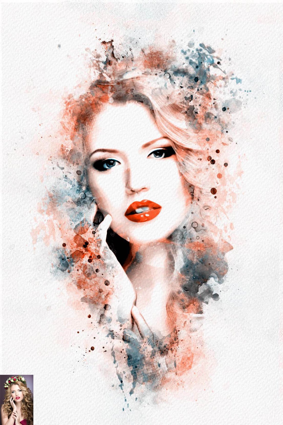 Colorful Watercolor Painting Effect 2 - Design Cuts