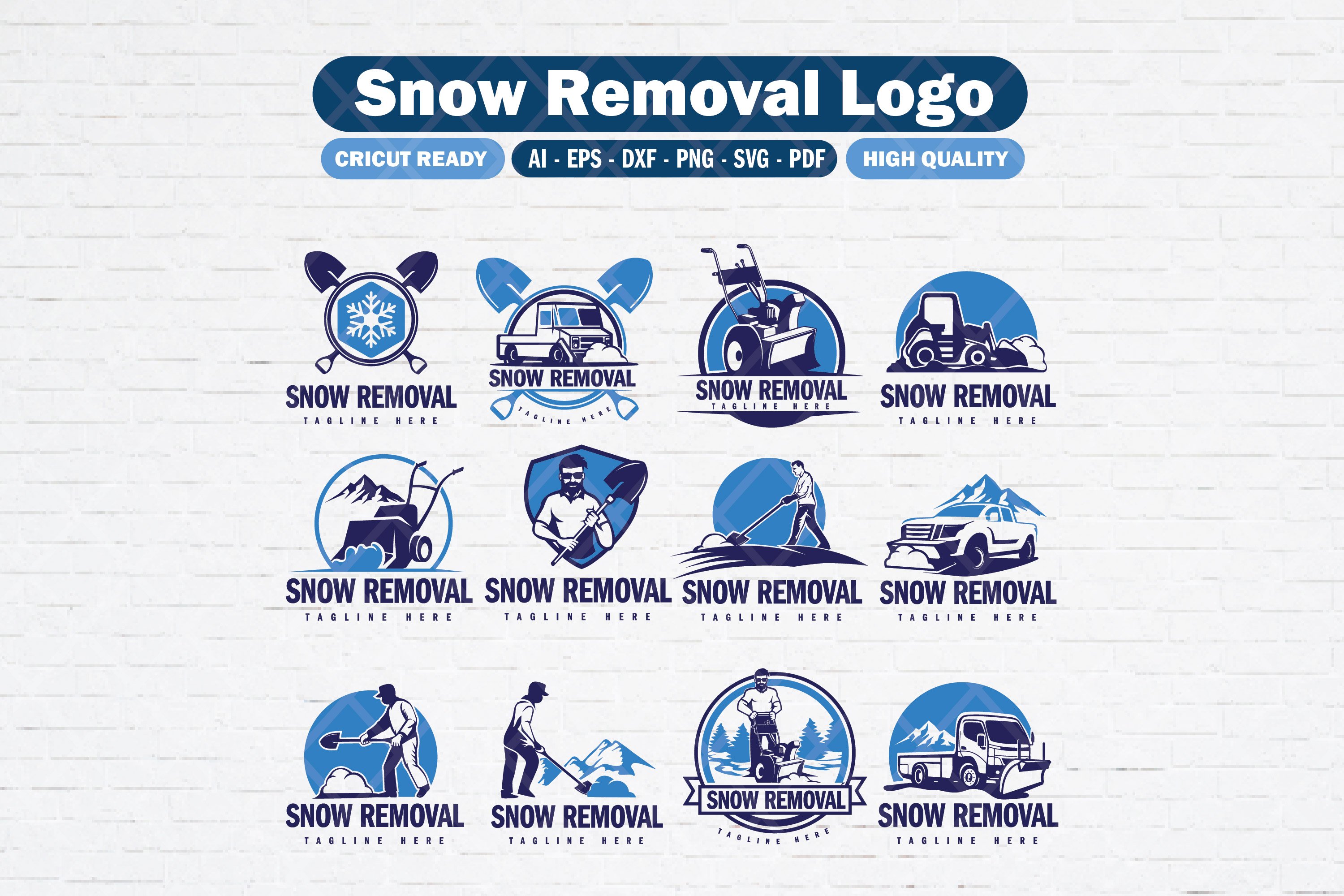 Snow white text 3d blue concept design logo Vector Image