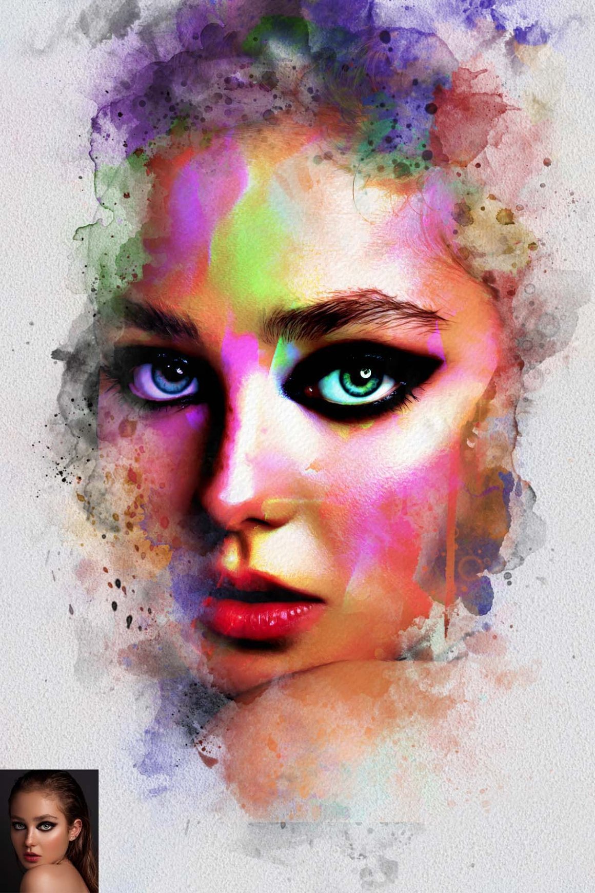 Colorful Portrait Digital Painting - Design Cuts