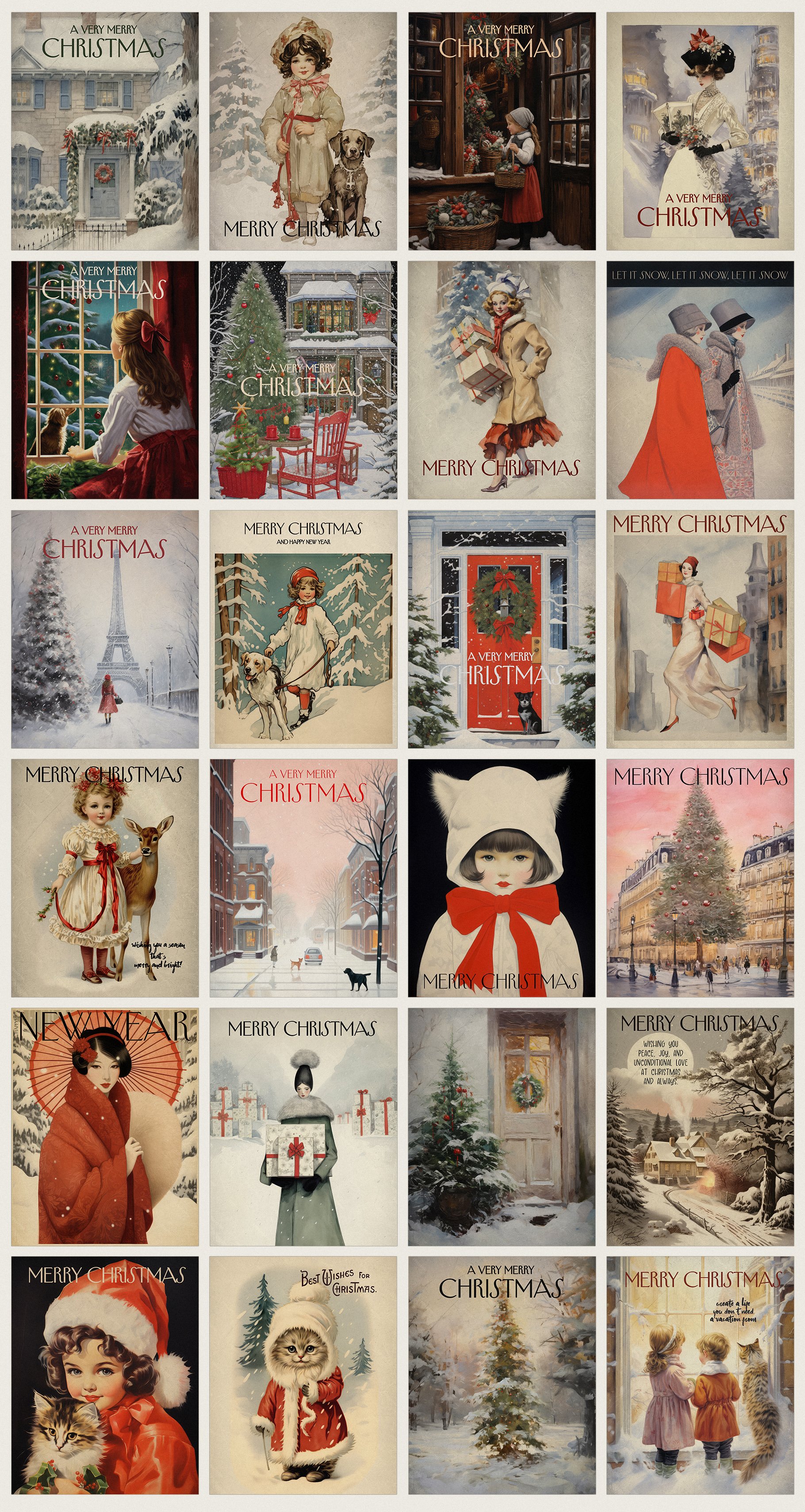 Vintage Christmas Posters - Design Cuts