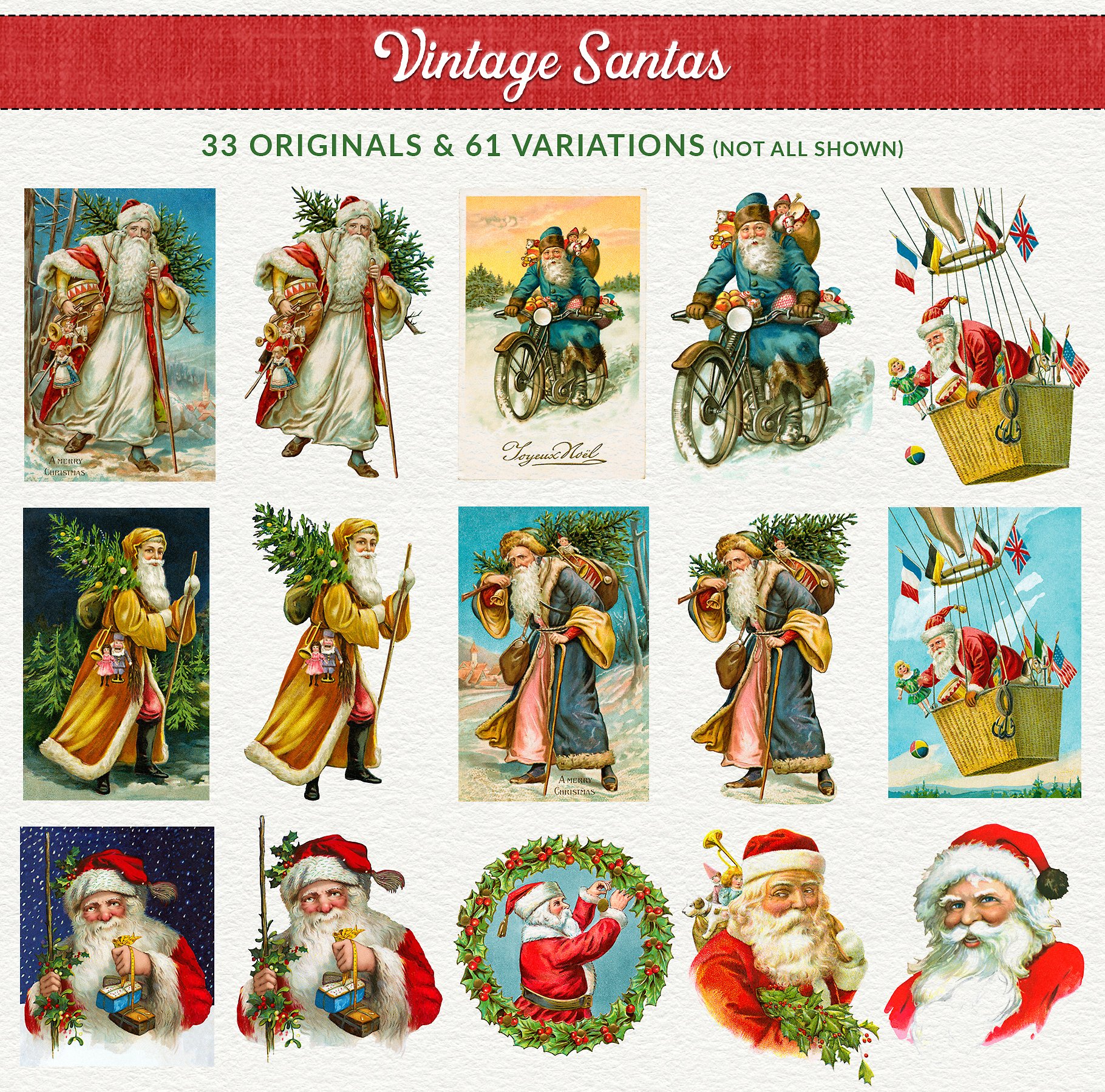 The Vintage Christmas Illustrations Compendium V2 Design Cuts