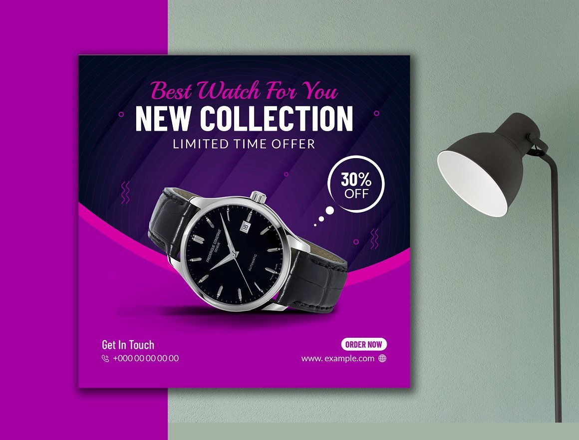 Luxury Smart Watch Product Sale Social Media Post Banner Design Template |  PSD Free Download - Pikbest