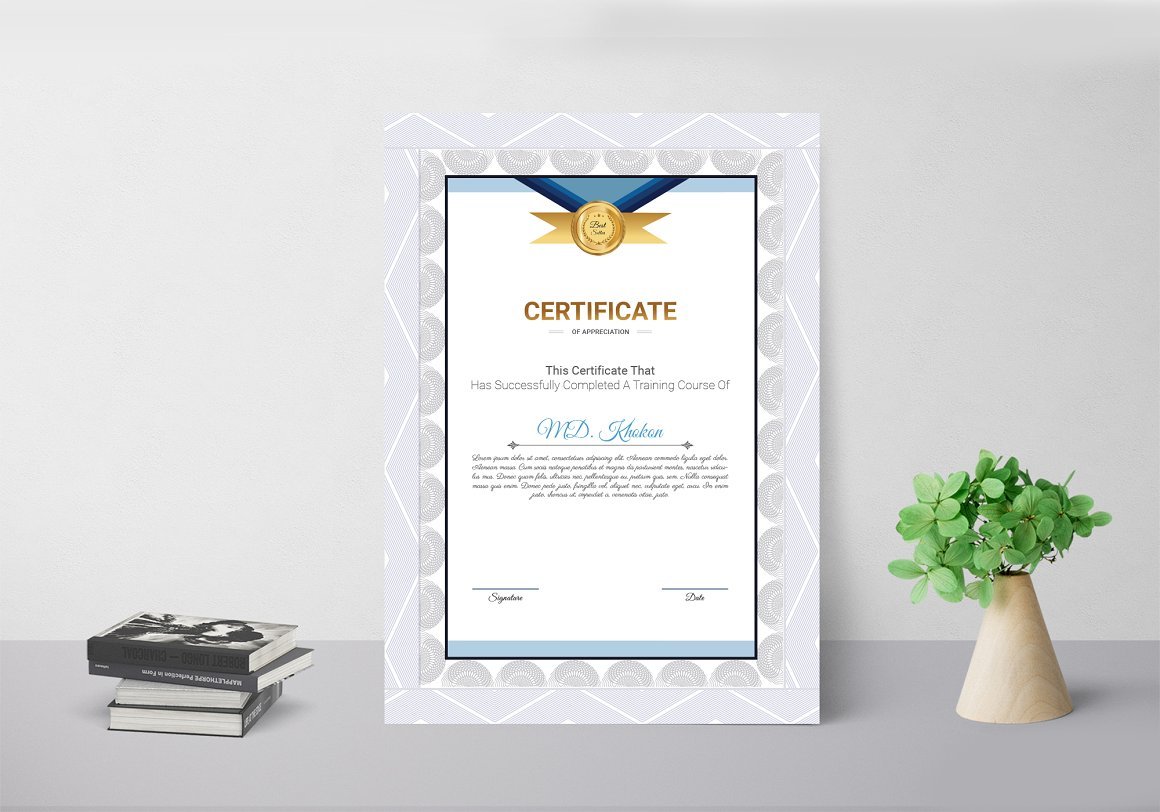 Luxury Certificate Template V-41 - Design Cuts