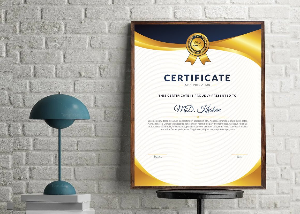 Creative Certificate Appreciation - Design Cuts