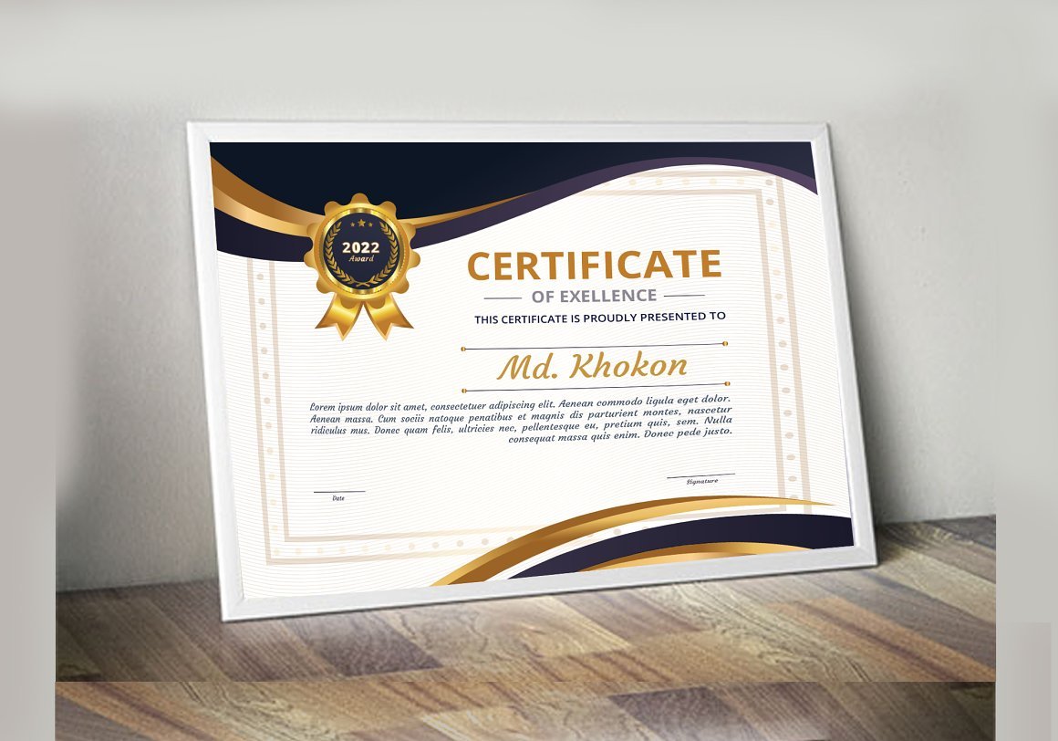 Multipurpose Certificate Template 3 - Design Cuts