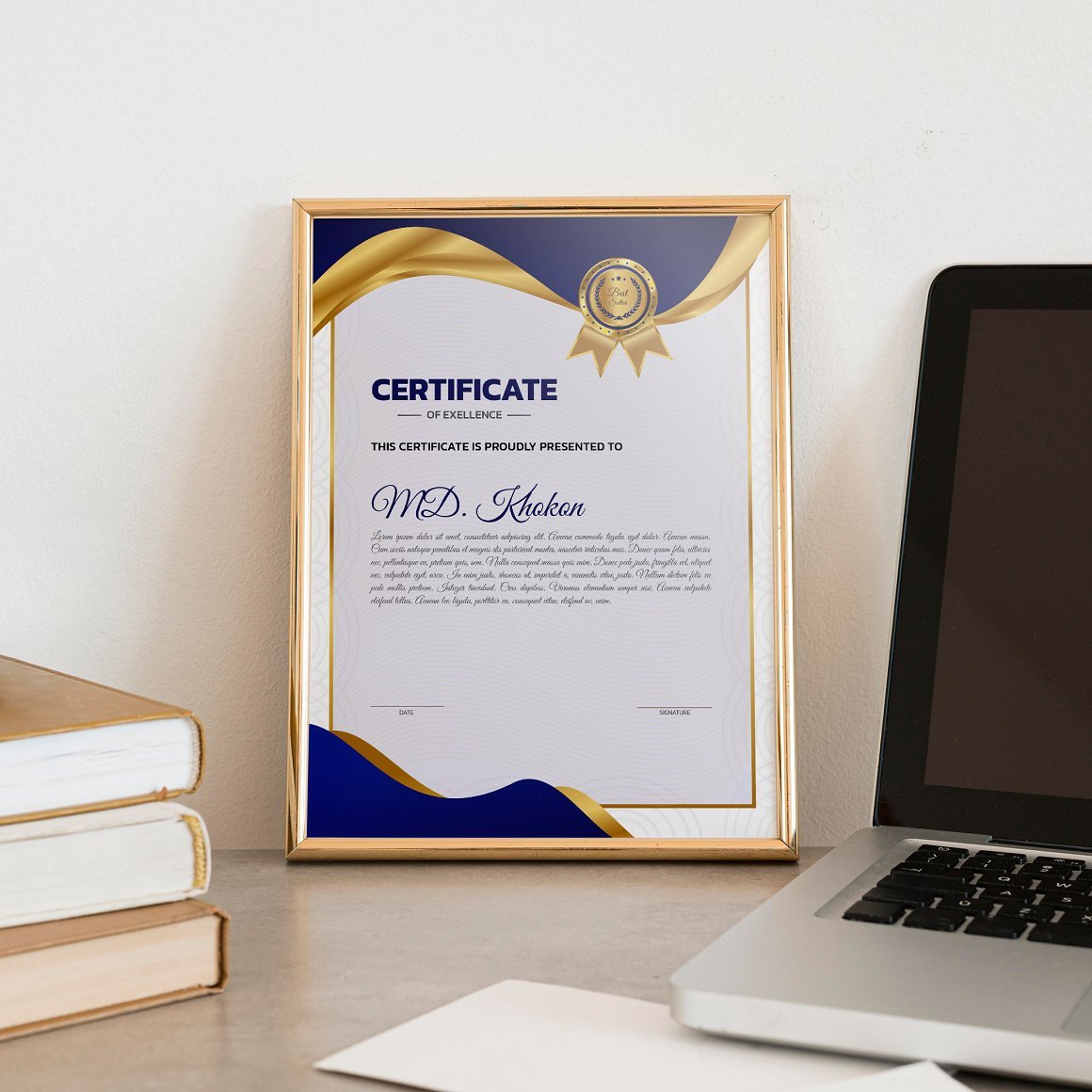 Simple Certificate Design Template - Design Cuts