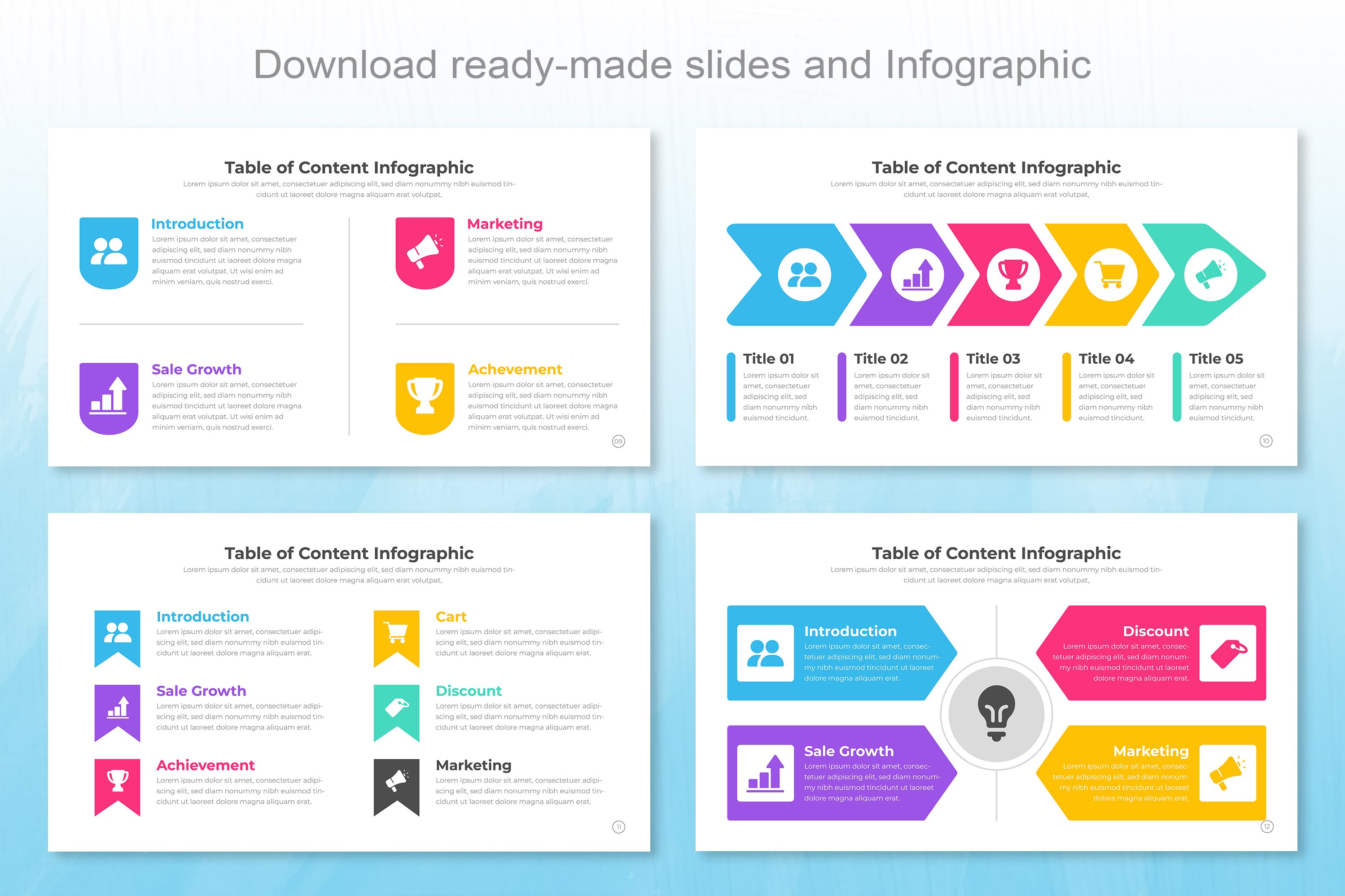 Table Of Content Infographics Template - Design Cuts