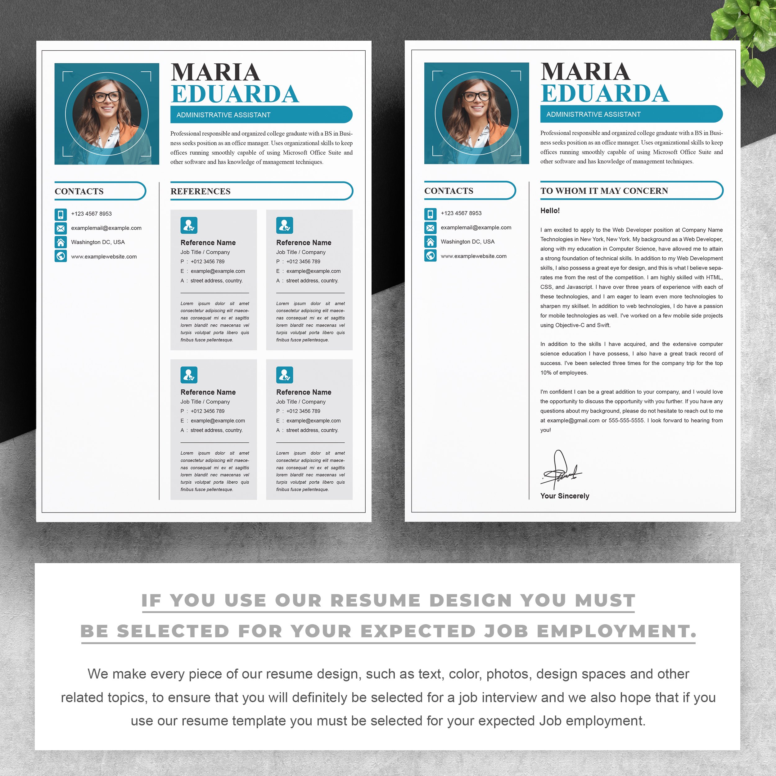 Administrative Assistant Resume Template 3 - Design Cuts