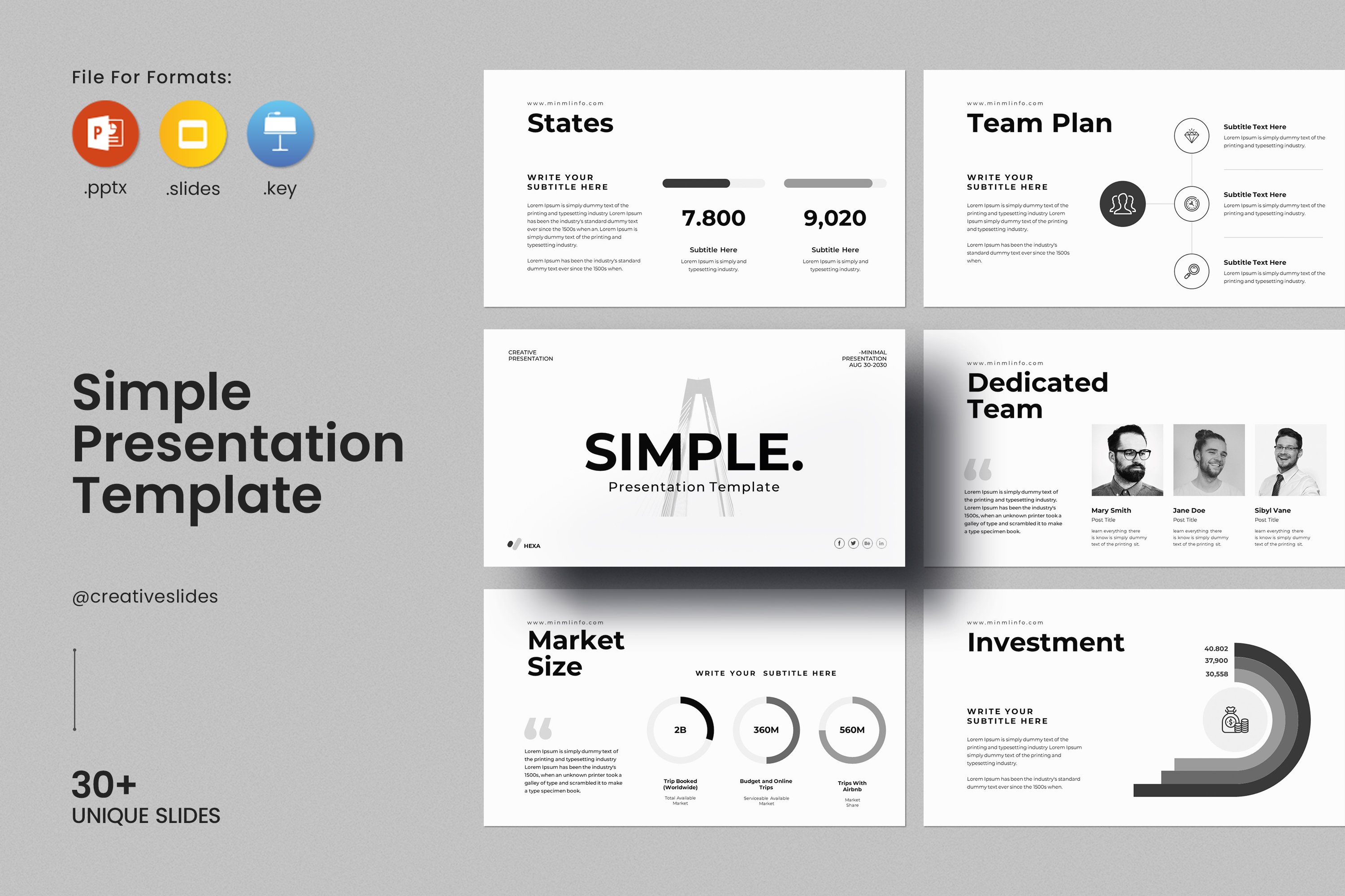 simple presentation template design