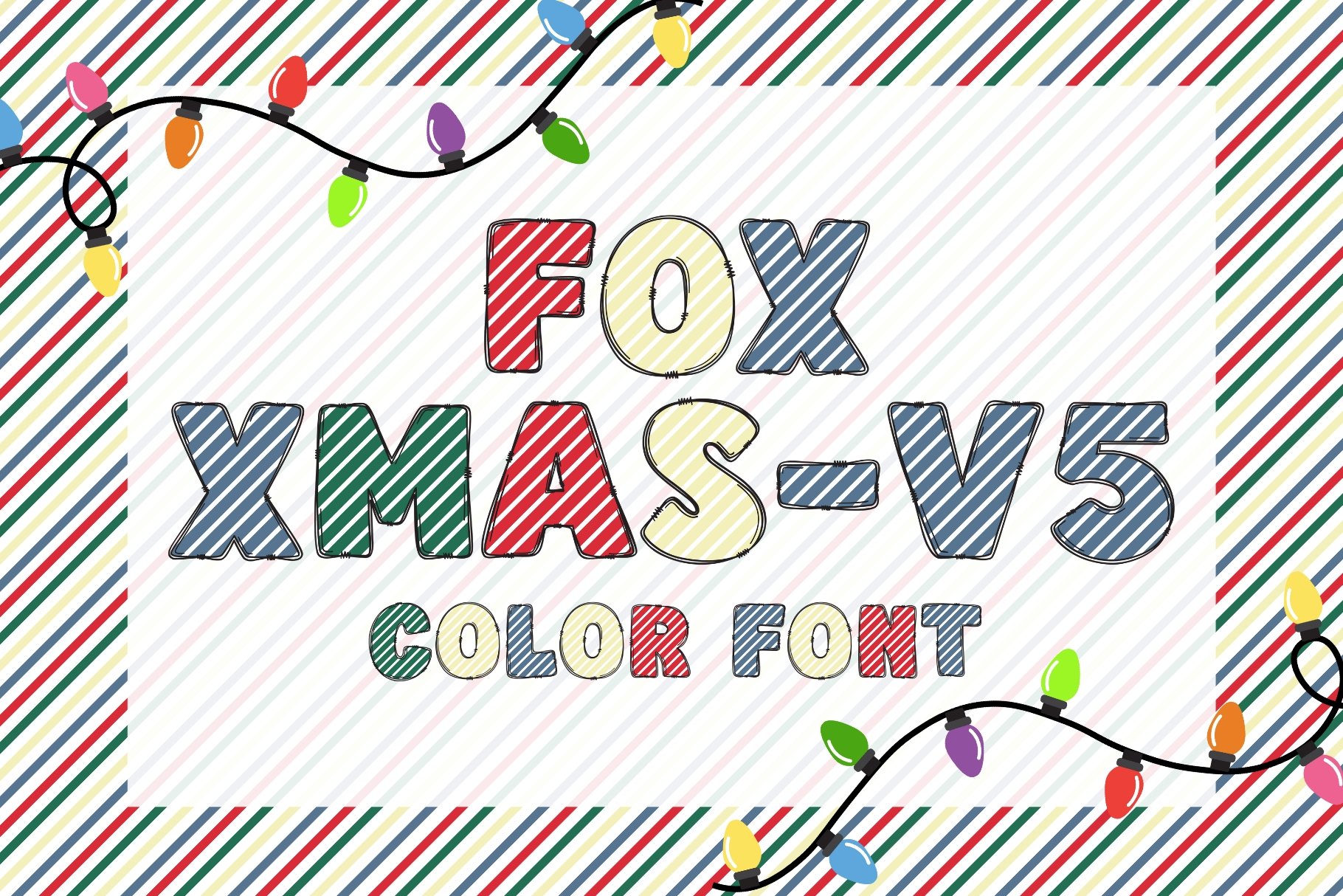 Fox Xmas-V5 Color Font - Design Cuts