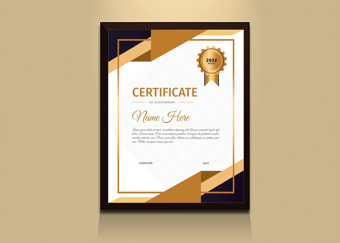 Creative Certificate Design Template V-03 - Design Cuts