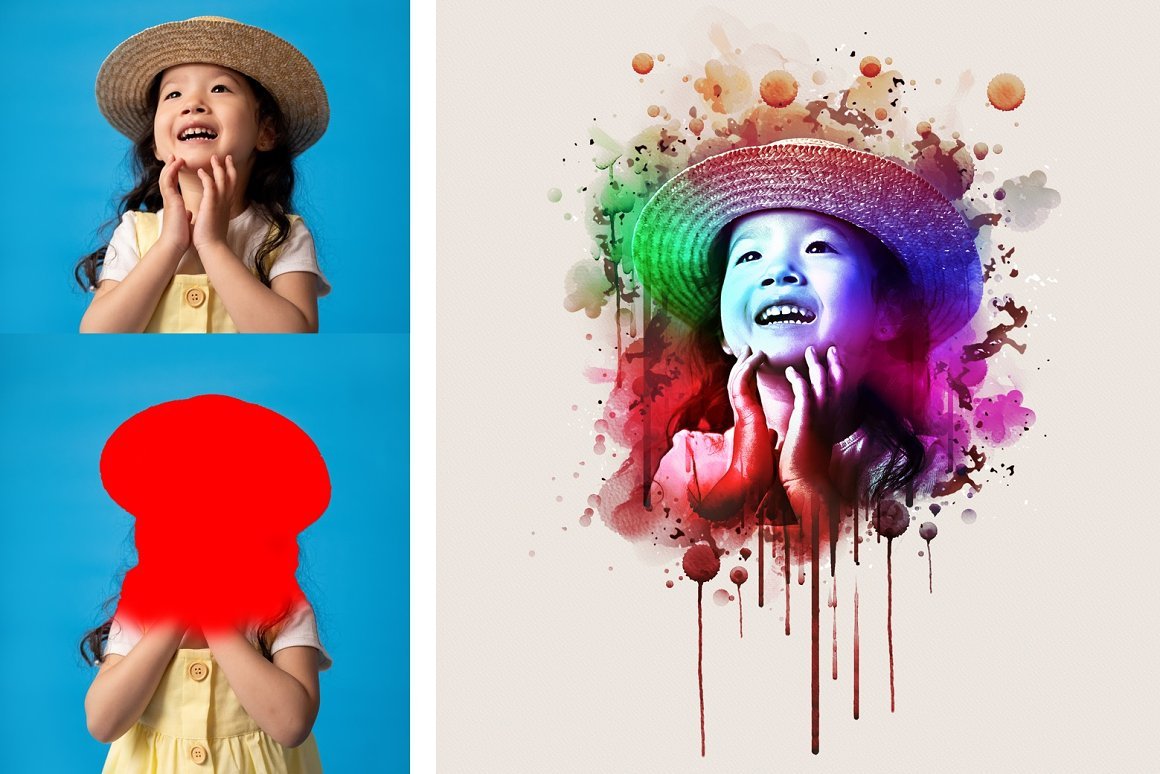 Professional Portrait Paint Effect - Design Cuts