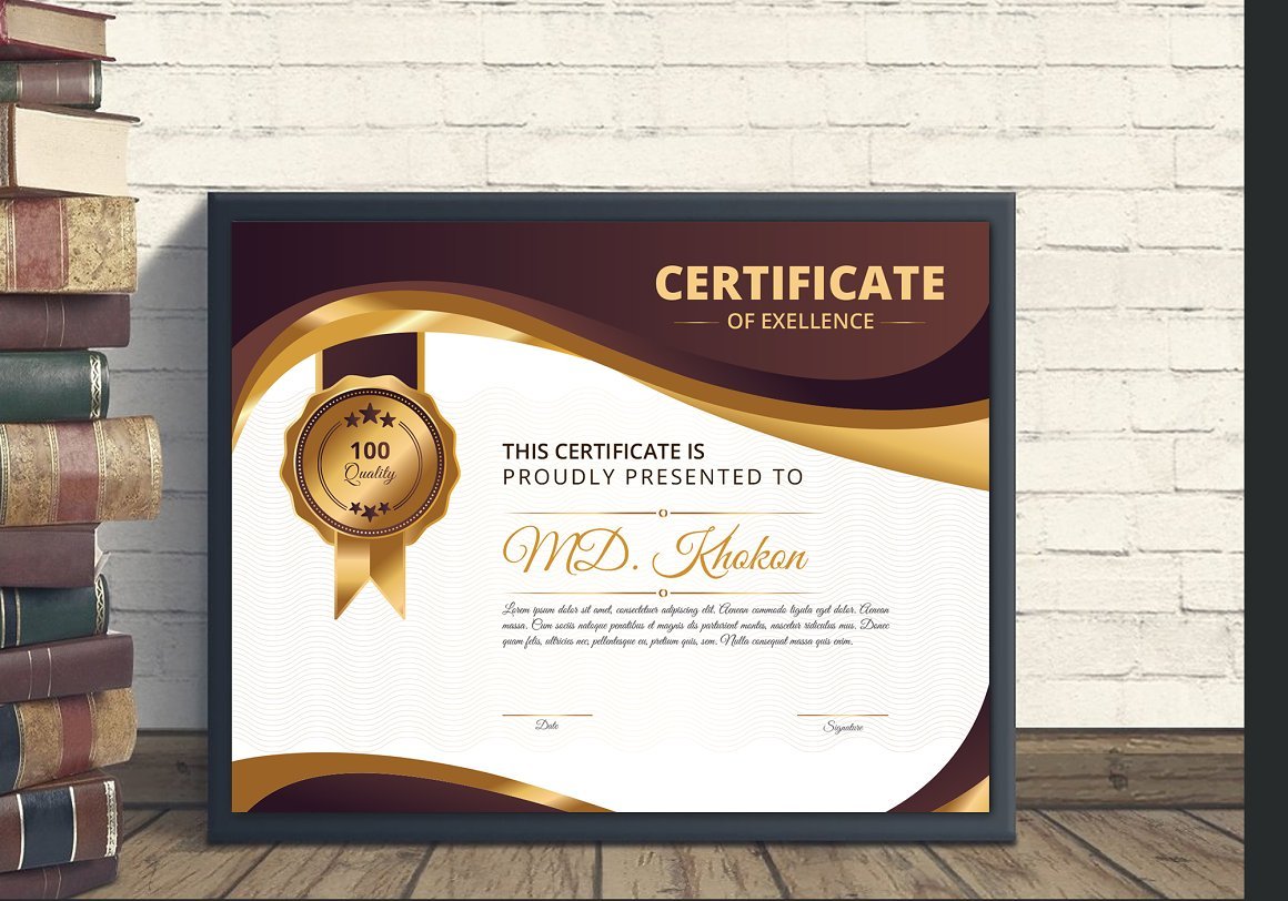 Modern Certificate Design Template - Design Cuts