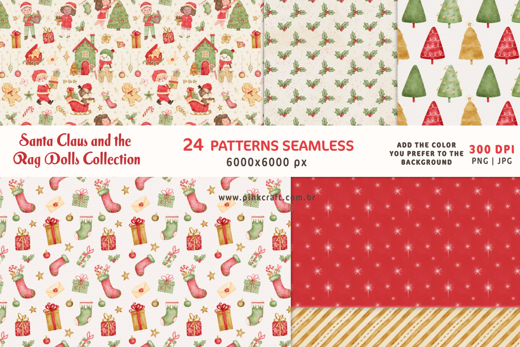 Christmas Collection Seamless Patterns - Design Cuts