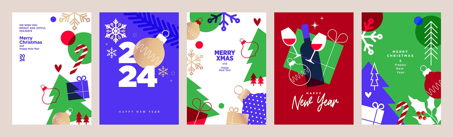 Christmas And New Year Greeting Cards 3 - Design Cuts