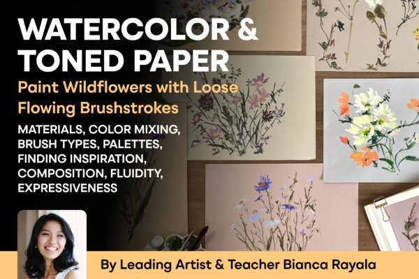 Watercolor Loose Florals Masterclass (10+ courses to get you