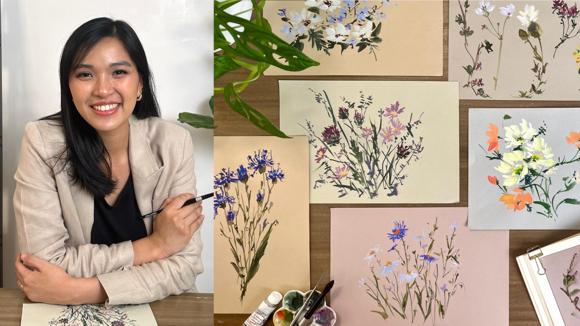 Loose Watercolor Florals: Learn To Paint Easy Flower Compositions