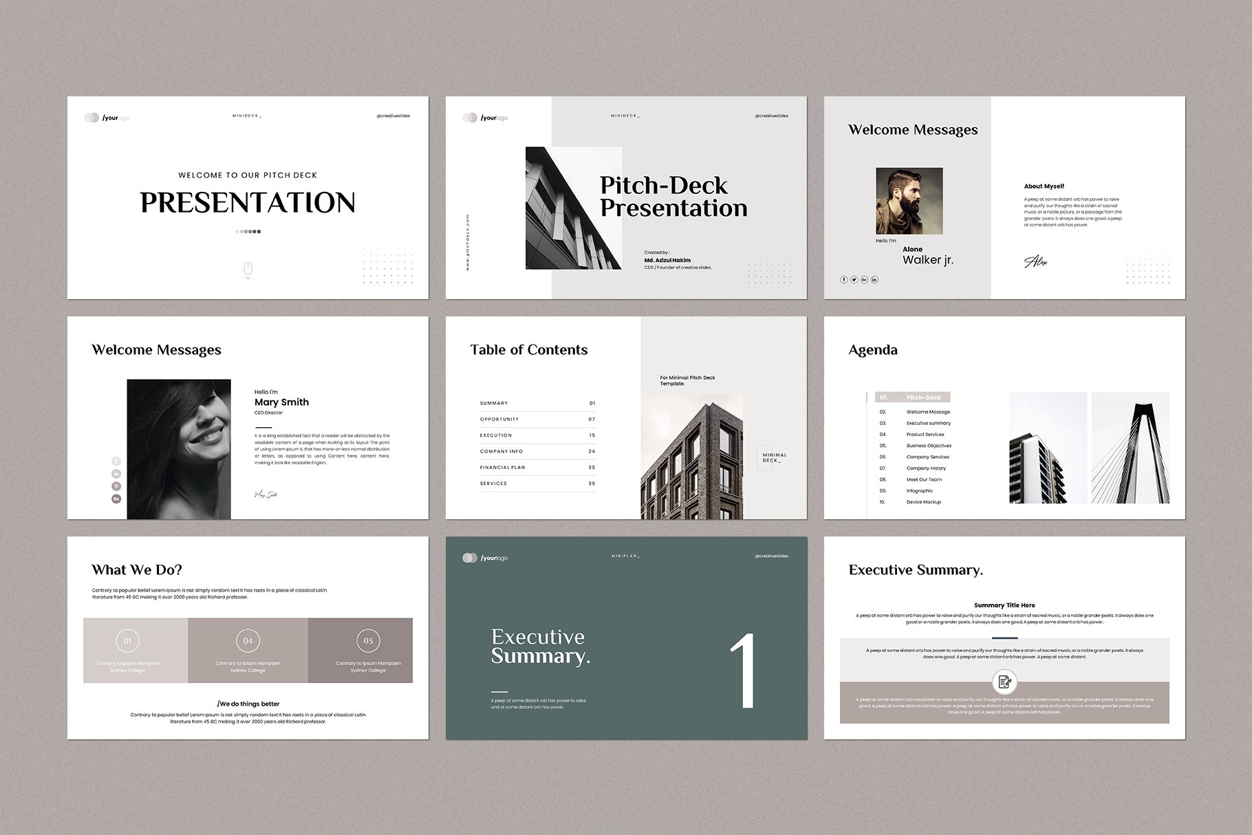 Business Pitch-deck Powerpoint Template 2 - Design Cuts