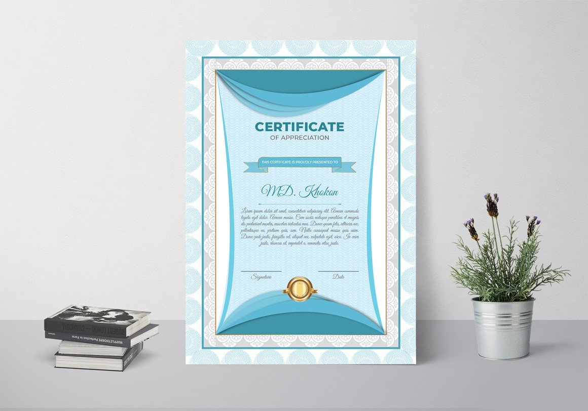 Luxury Certificate Template V-42 - Design Cuts