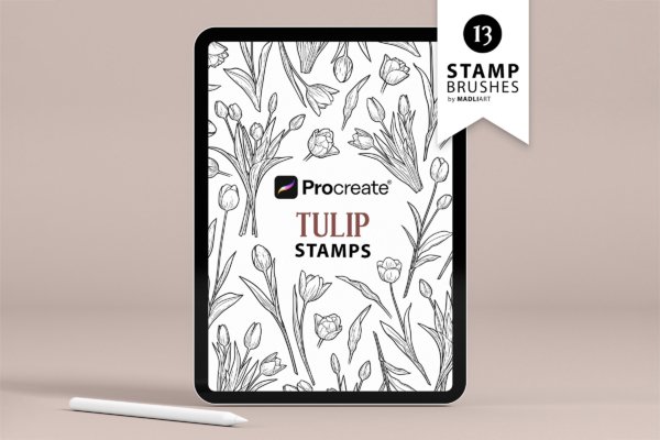 Rose Flower Procreate Stamp - Design Cuts