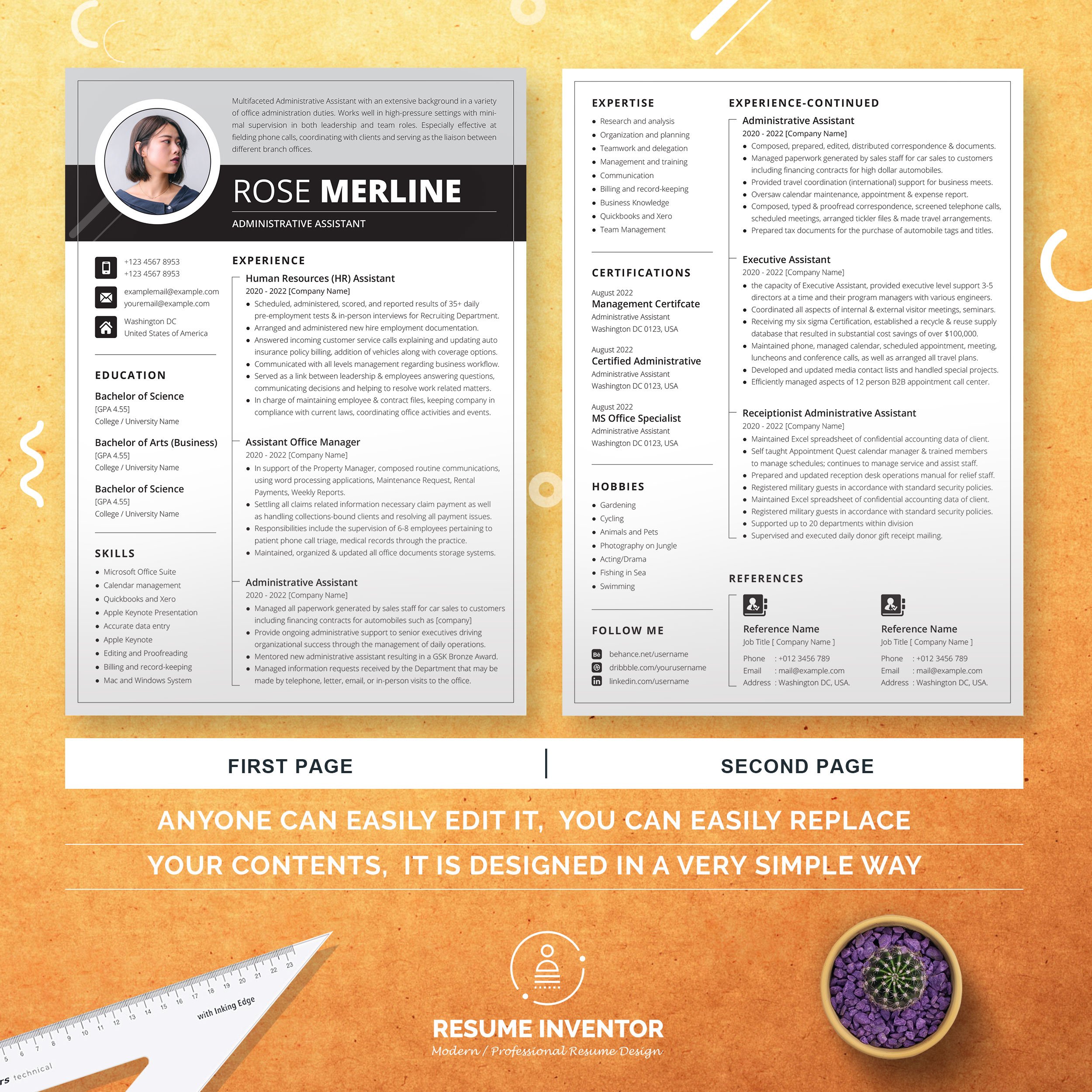 Administrative Resume Template - Design Cuts