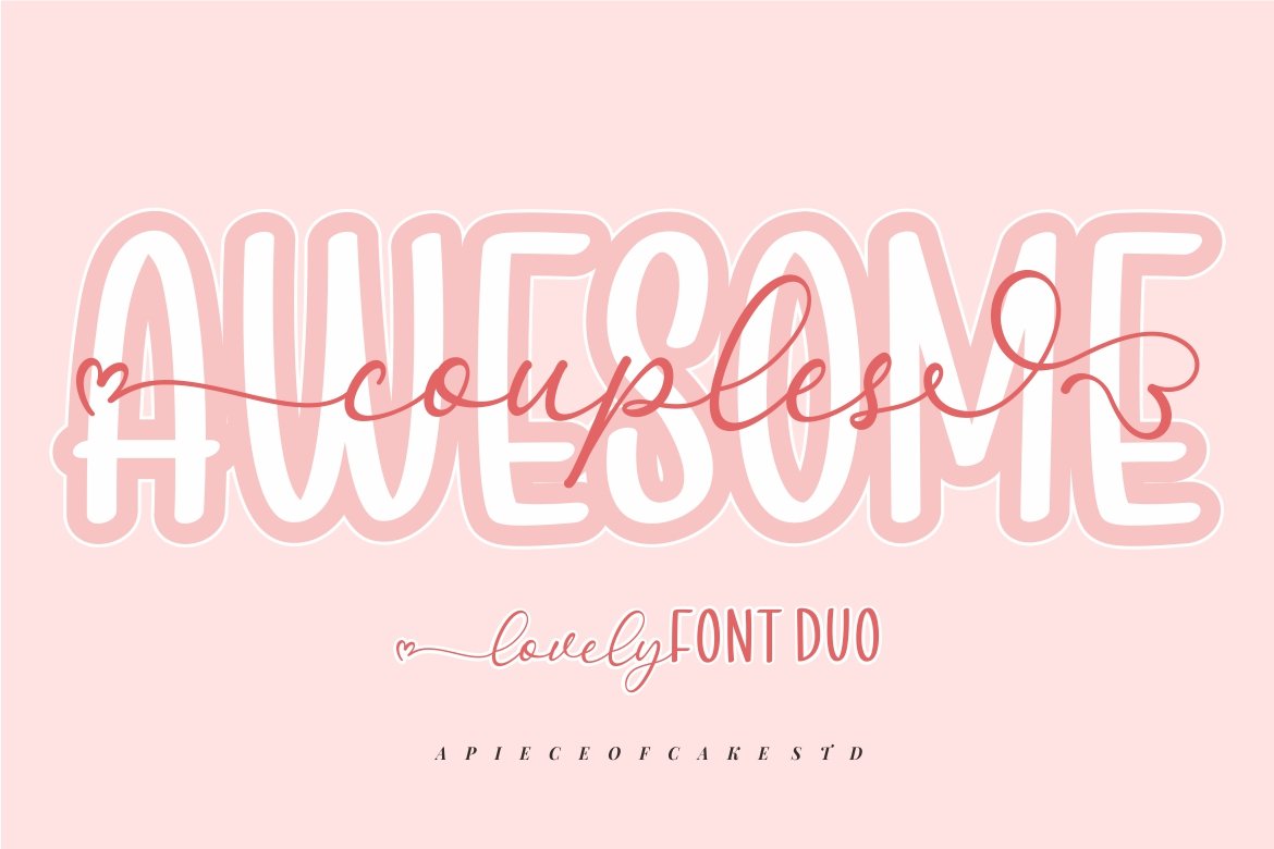 Awesome Couples Font Duo - Design Cuts