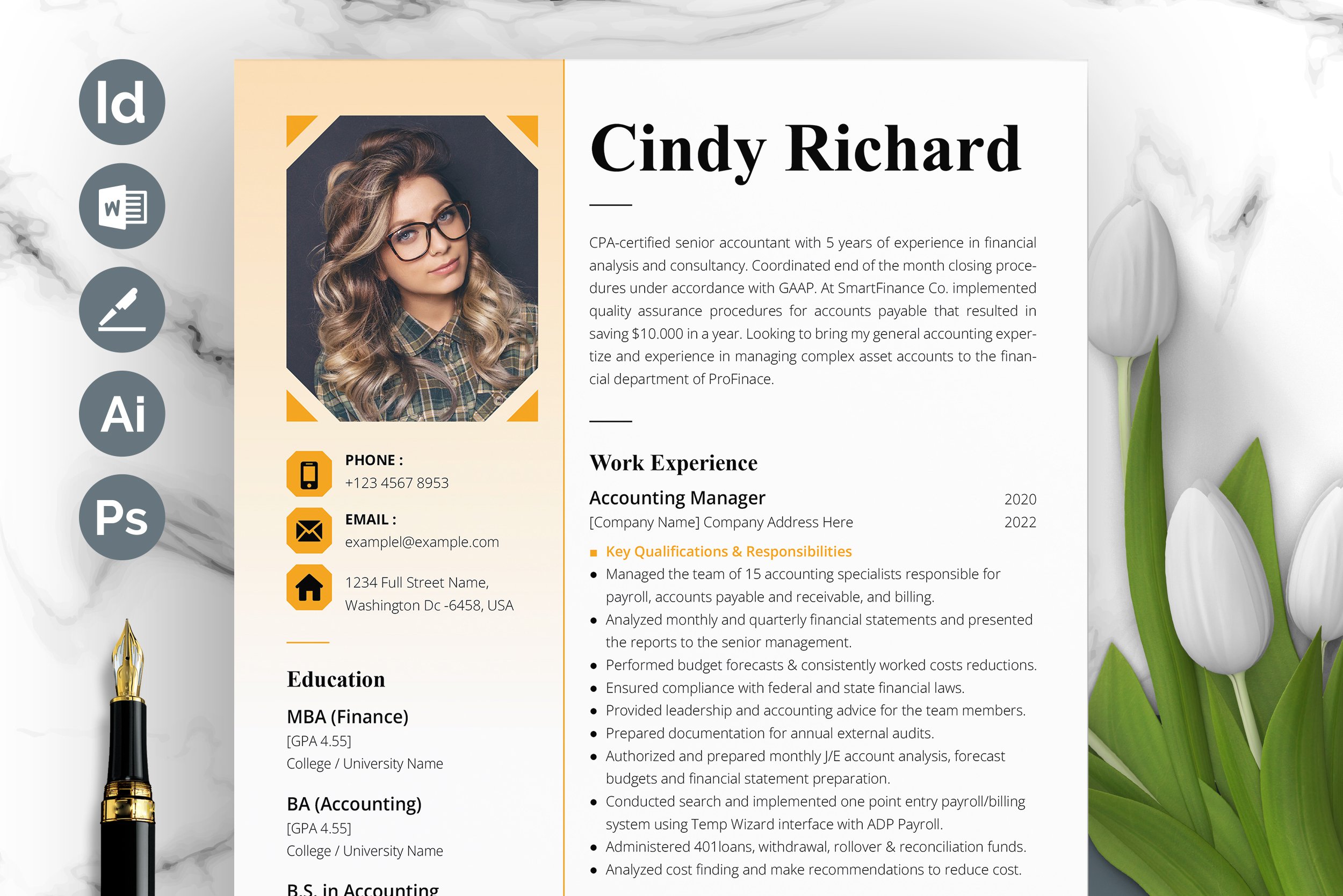 Creative Resume Template Eye Catching Cv Design Design Cuts 