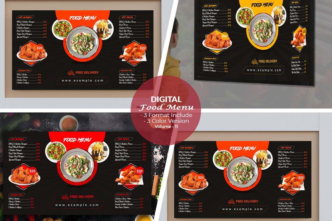 Digital Food Menu Design Template V-11 - Design Cuts