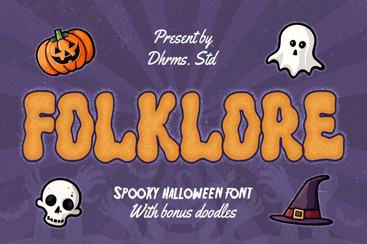 Folklore - Spooky Halloween Font - Design Cuts
