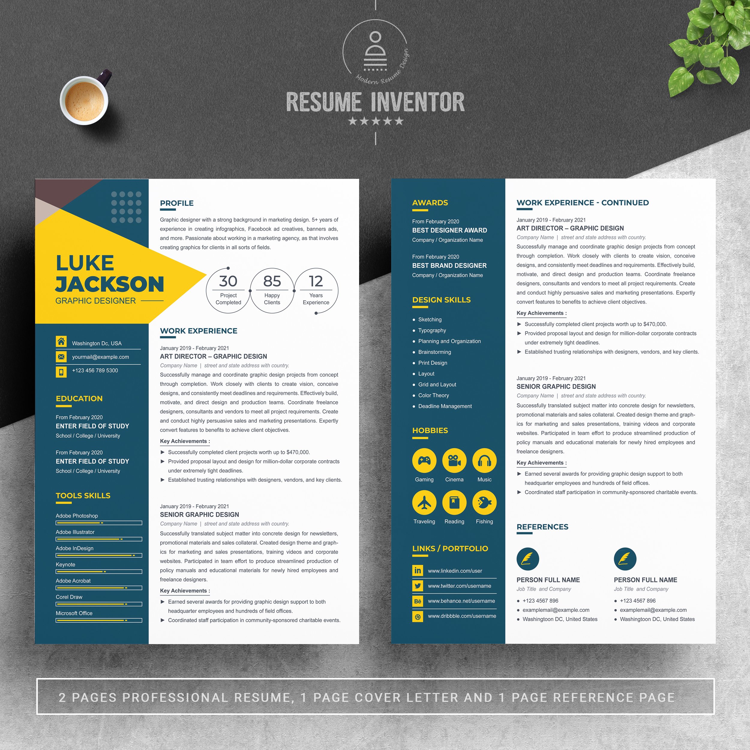 Graphic Designer Resume Template 3 - Design Cuts