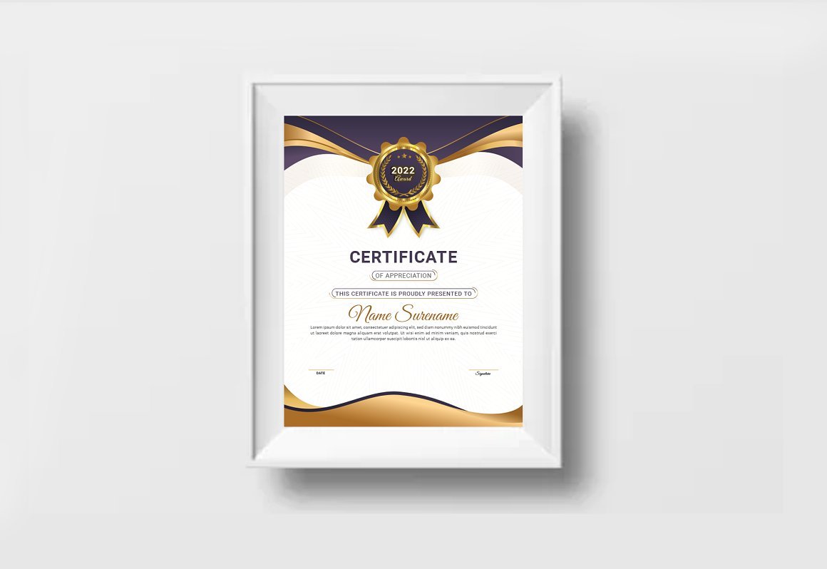 Modern Certificate Template 2 - Design Cuts