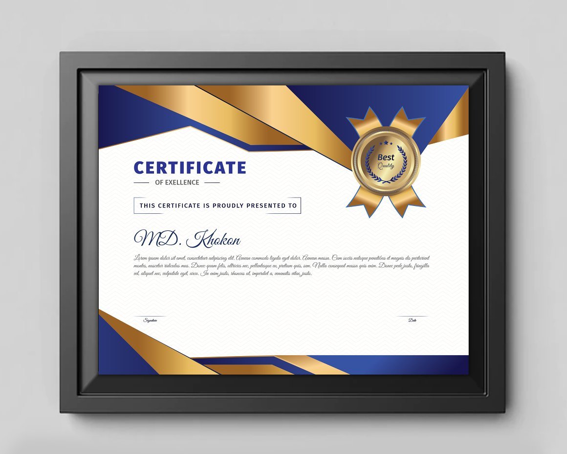 Abstract Certificate Template Design V-15 - Design Cuts