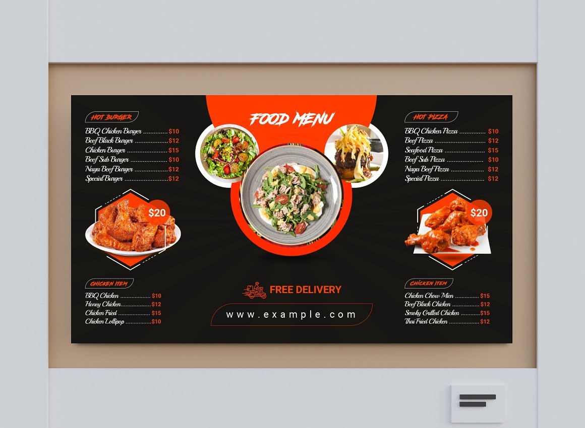 Digital Food Menu Design Template V-11 - Design Cuts