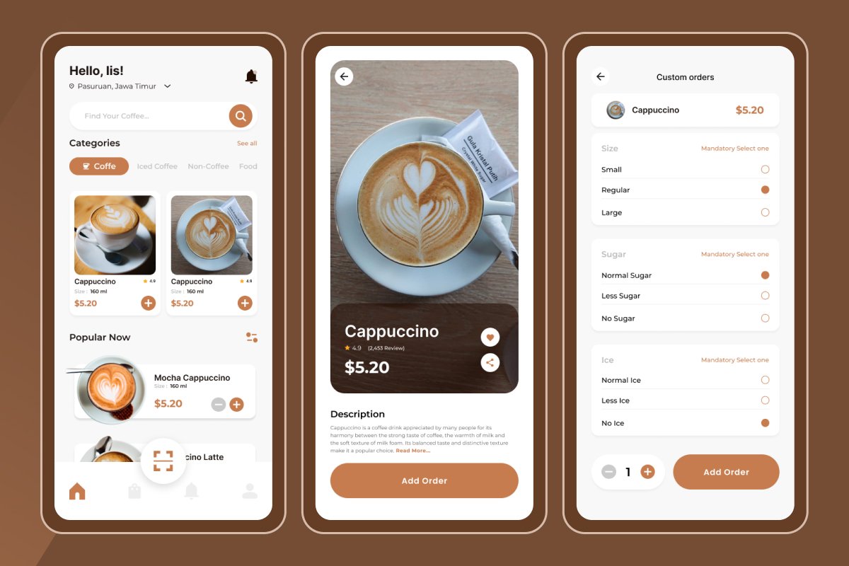 MyCaffe - Coffe Shop Mobile App - Design Cuts