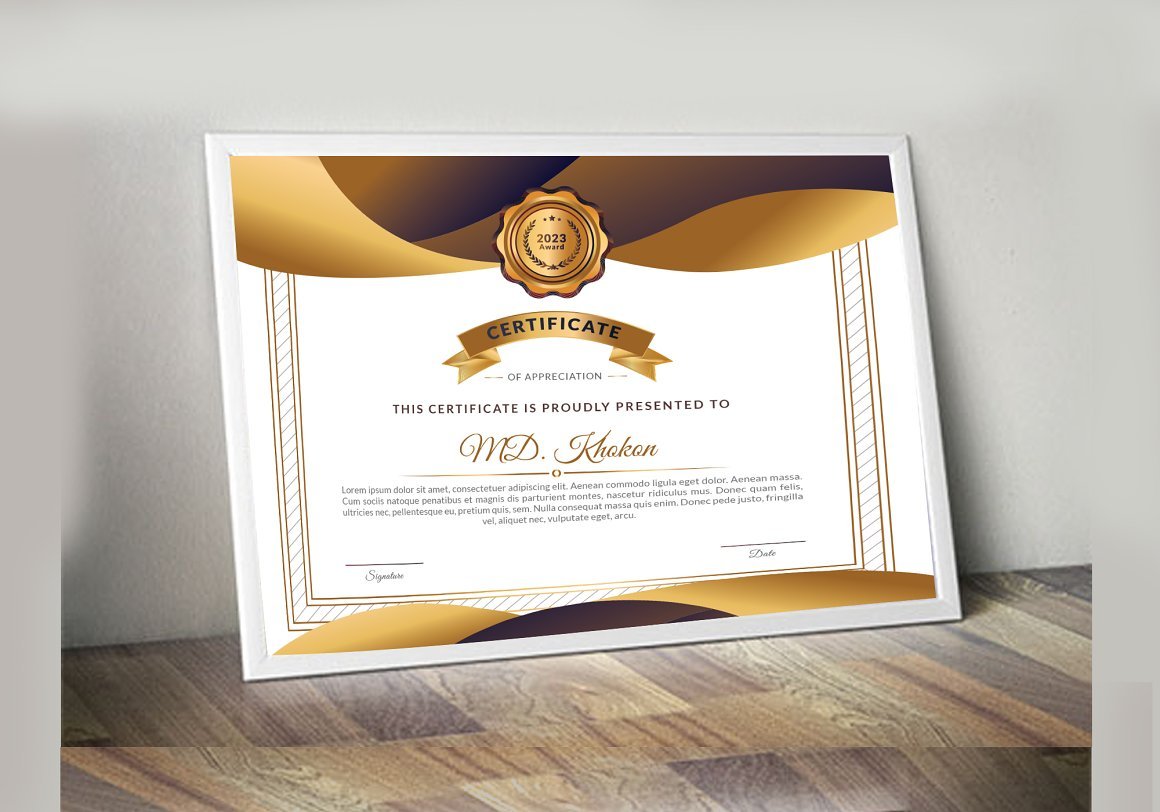 Creative Certificate Design Template 3 - Design Cuts