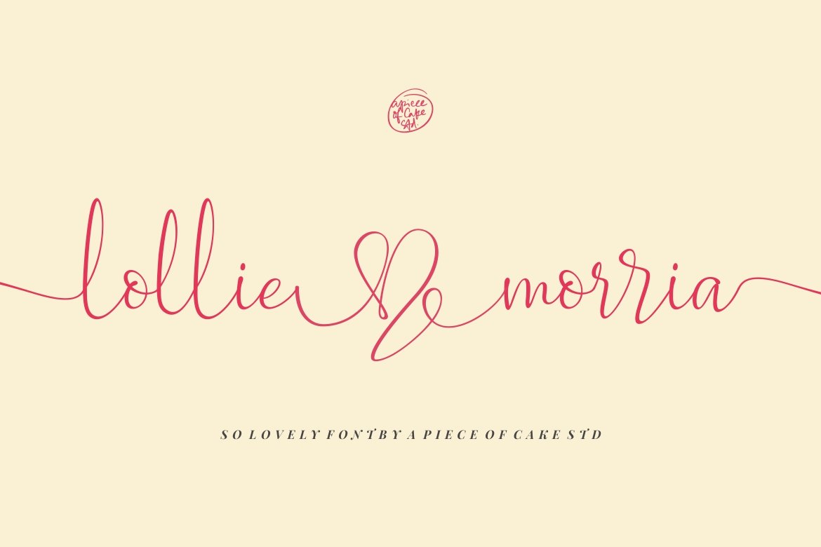 Lollie Morria - A Wedding Font - Design Cuts