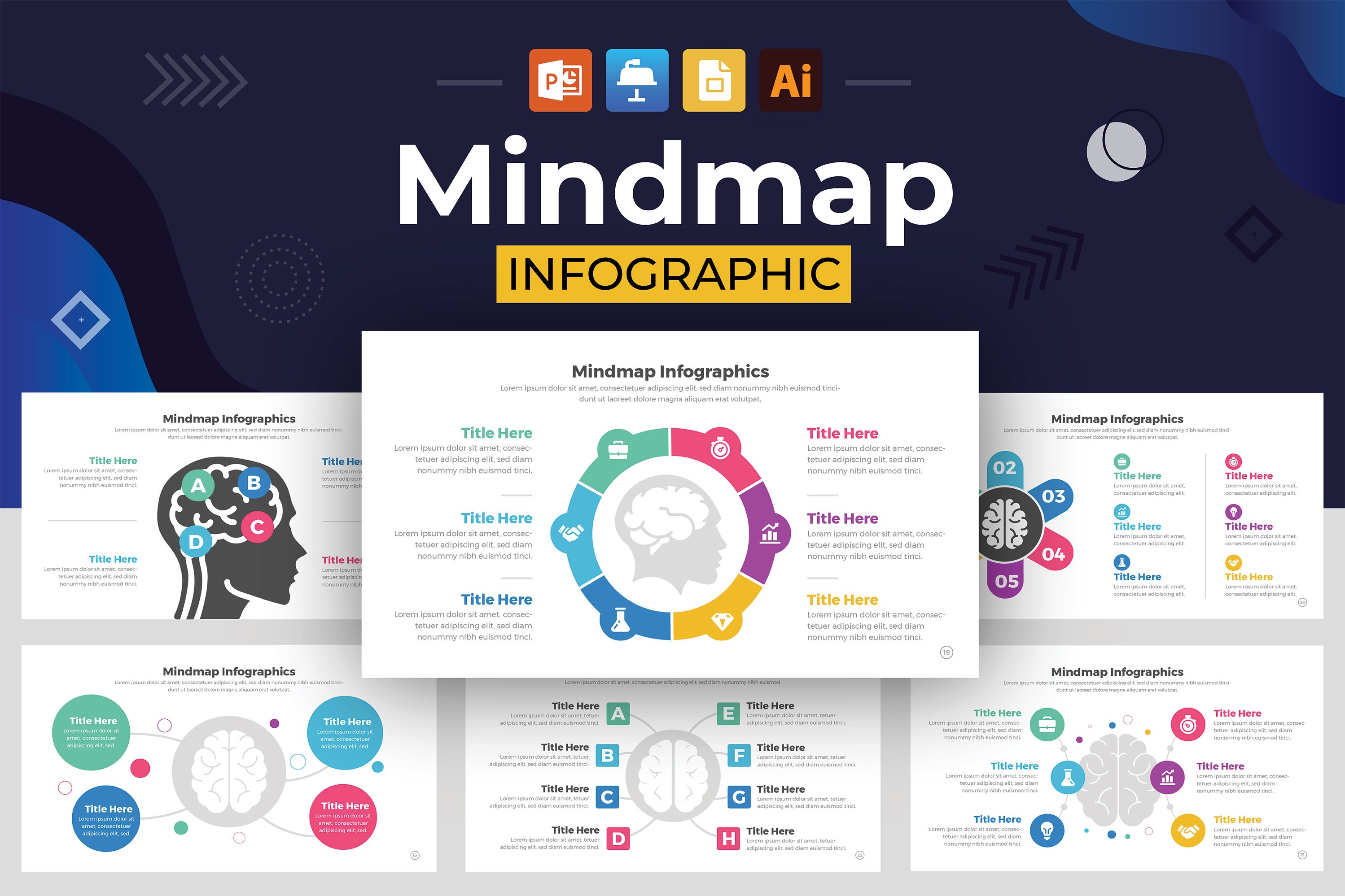 Mindmap Infographic Templates Design Cuts   Mindmap Infographic Templates 