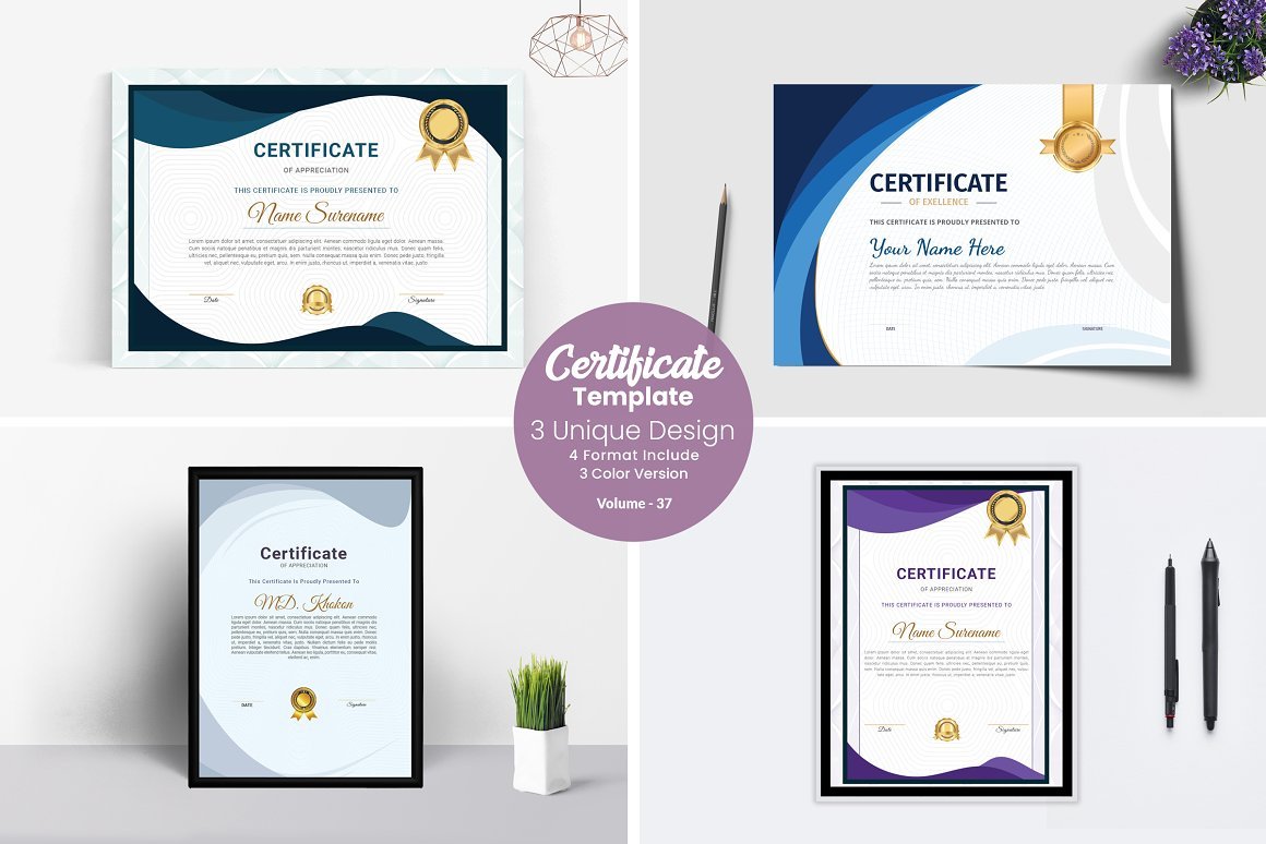 Modern Certificate Template - Design Cuts