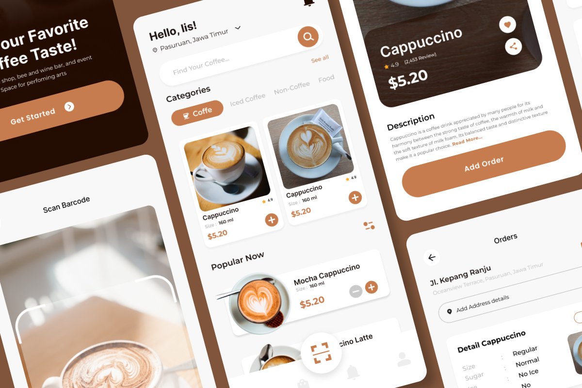 MyCaffe - Coffe Shop Mobile App - Design Cuts