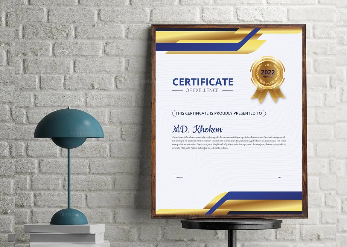 Modern Certificate Design Template V-01 - Design Cuts