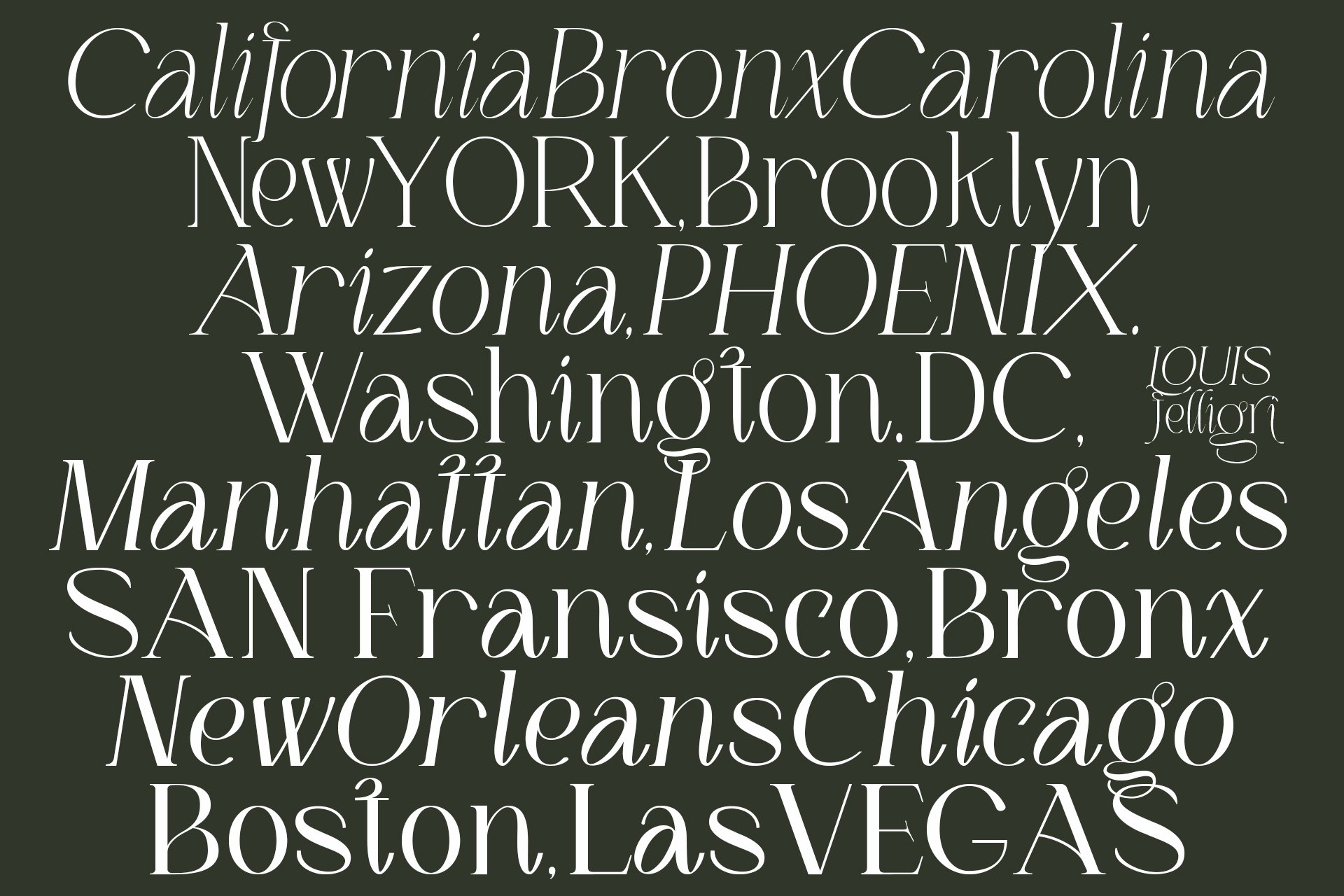 LOUIS Felligri | Serif Display Font - Design Cuts