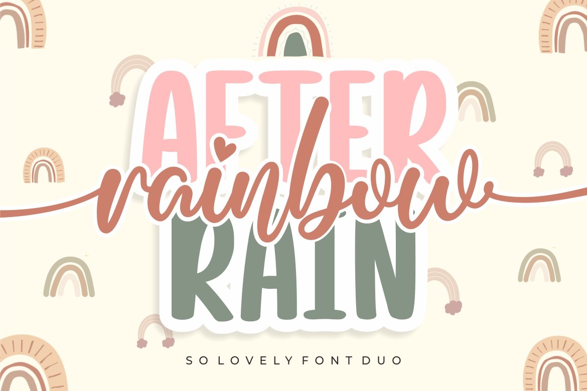 Rainbow After Rain Font Duo - Design Cuts