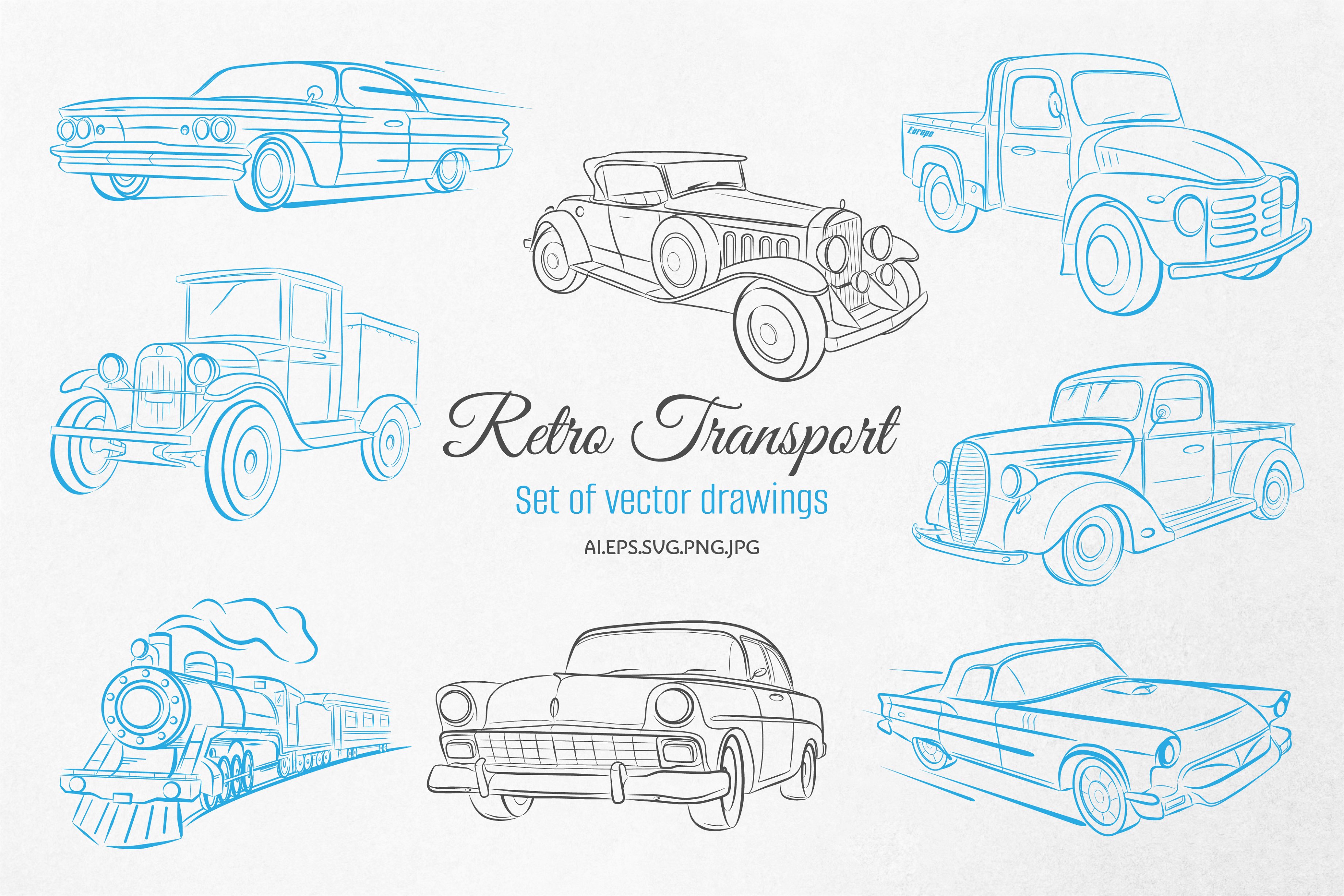 Line Art Old Car, Car Drawing, Old Car Drawing, Car Sketch PNG and Vector  with Transparent Background for Free Download
