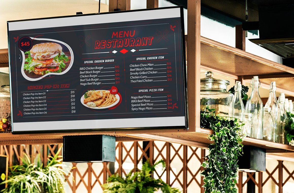 Modern Food Menu Restaurant - Design Cuts