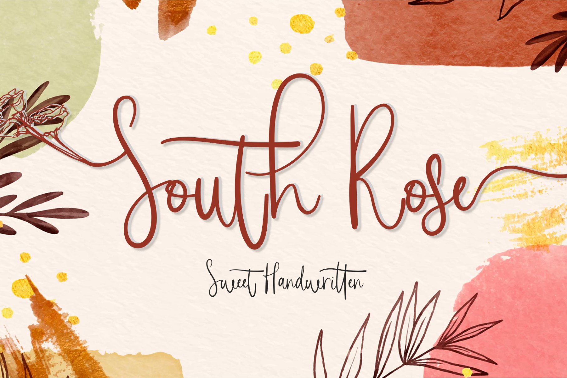 South Rose | Handwritten Font - Design Cuts