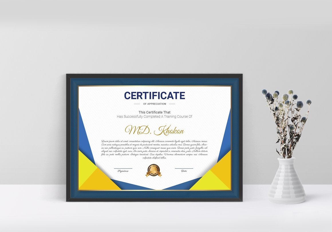 Luxury Certificate Template V-43 - Design Cuts