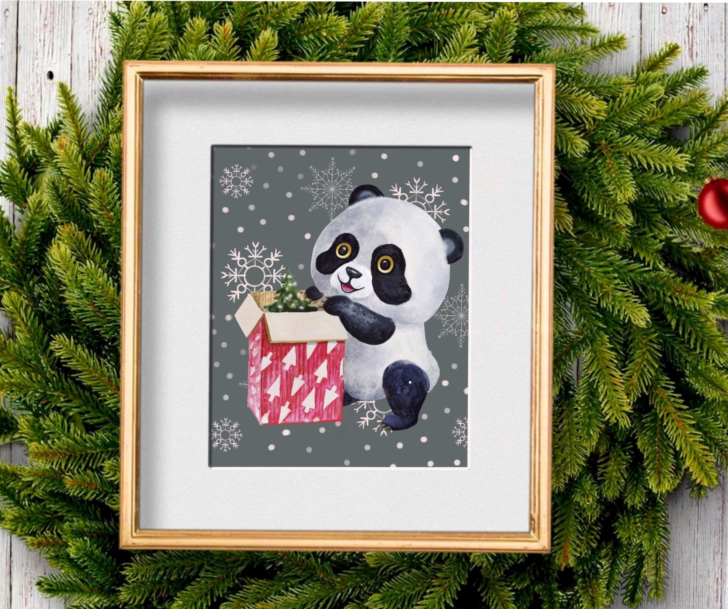 Funny Christmas Panda - Design Cuts
