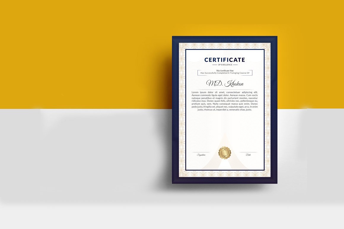 Modern Certificate Design Template V-24 - Design Cuts