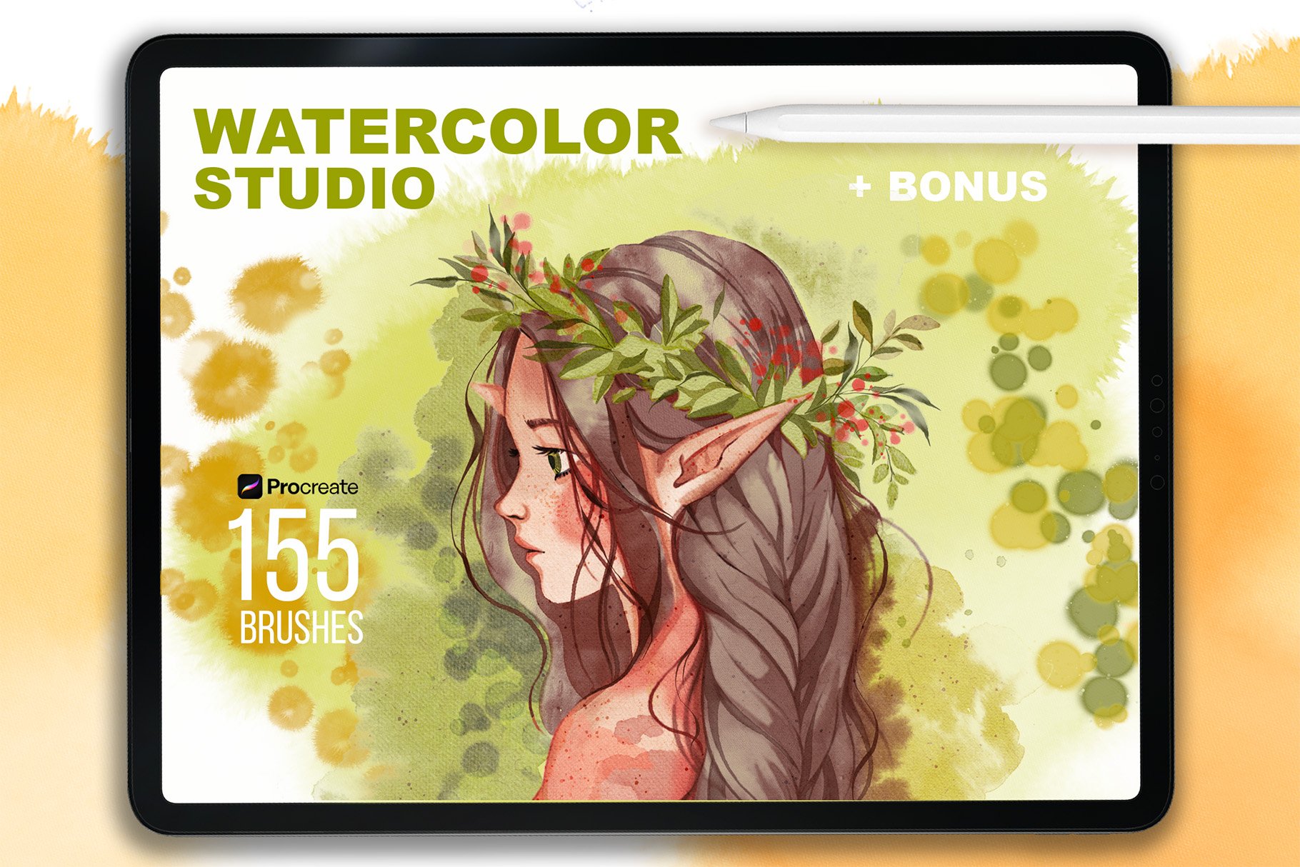 Procreate Watercolor Brushes and Paper Kit - Design Cuts